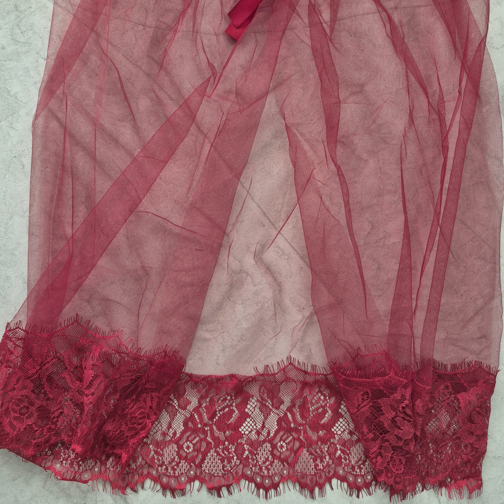 Babydoll de Encaje  | Vinotinto & Blanco