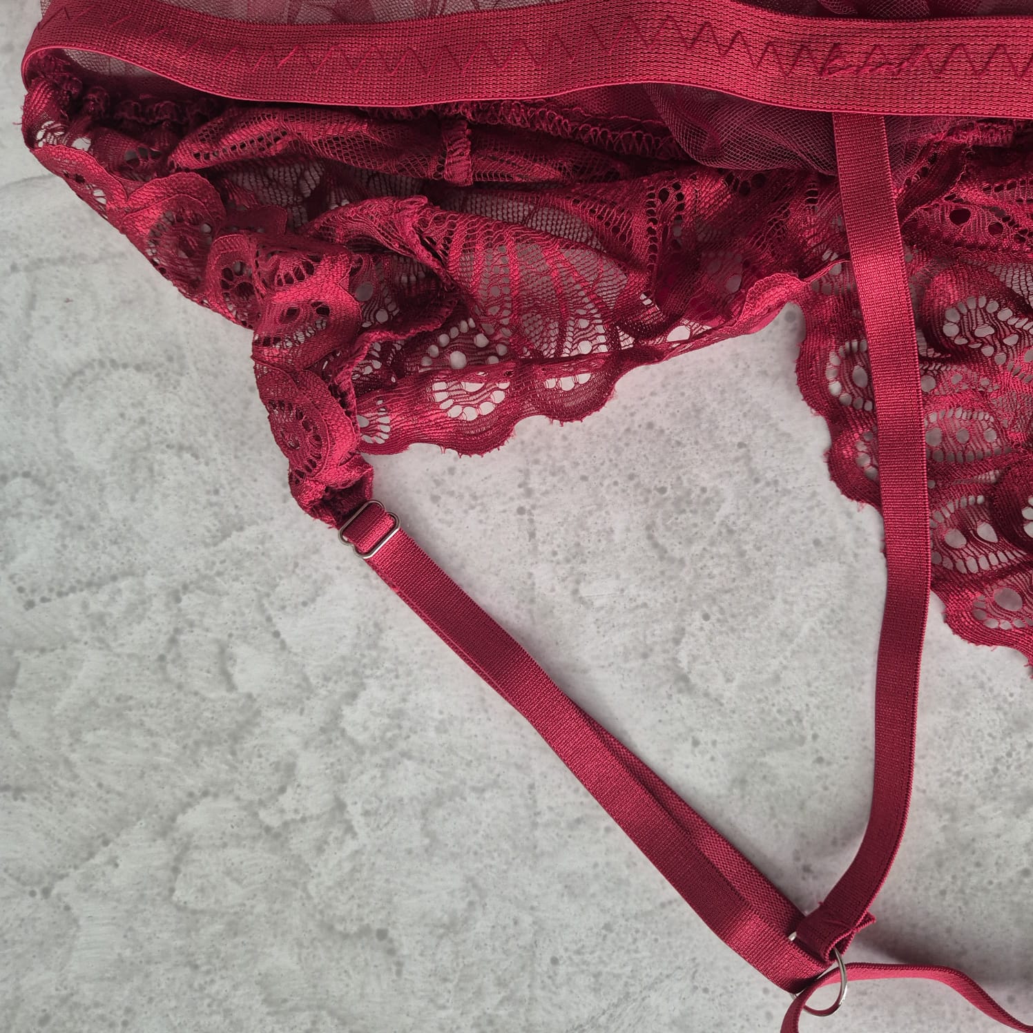 Babydoll de Encaje  | Vinotinto & Blanco