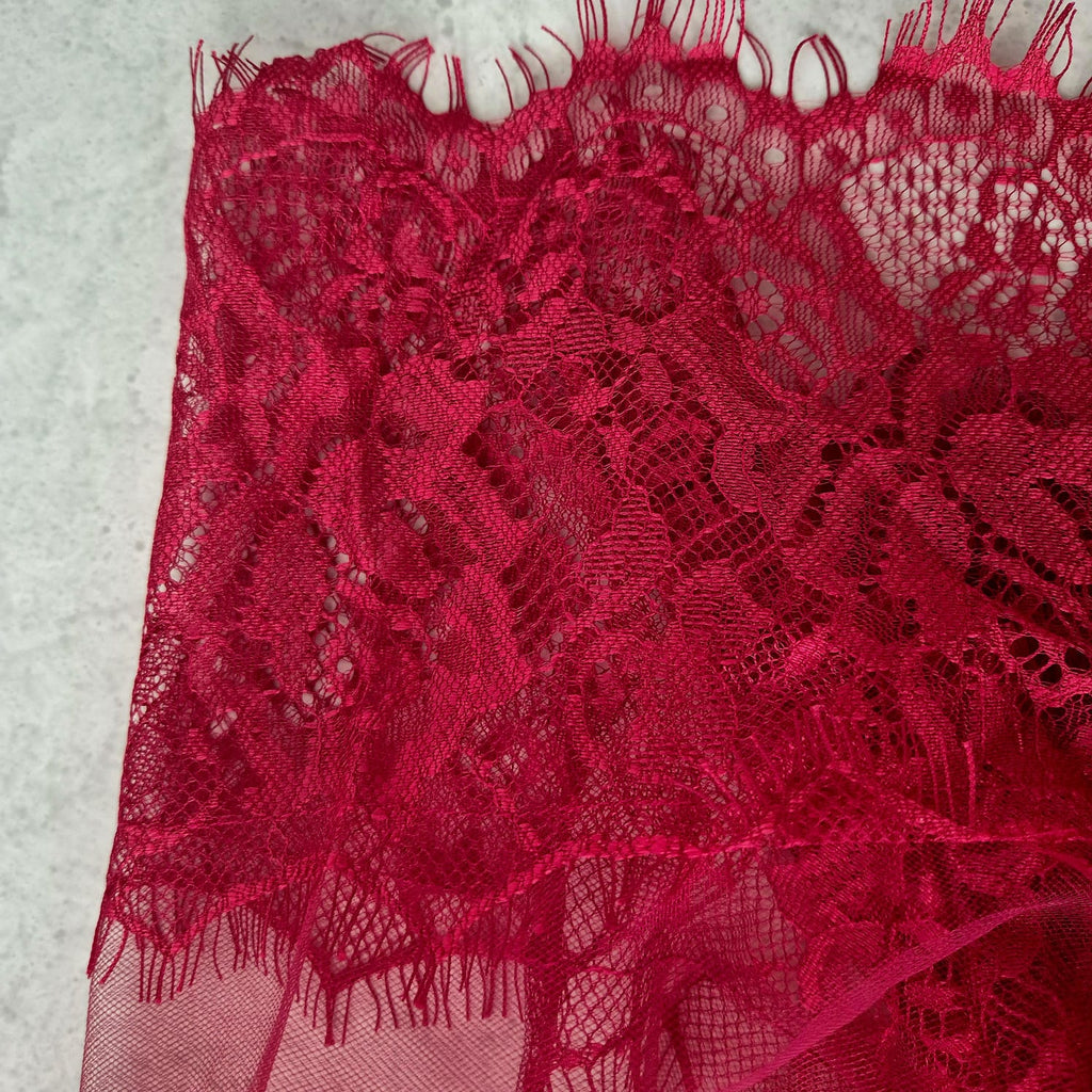 Babydoll de Encaje  | Vinotinto & Blanco