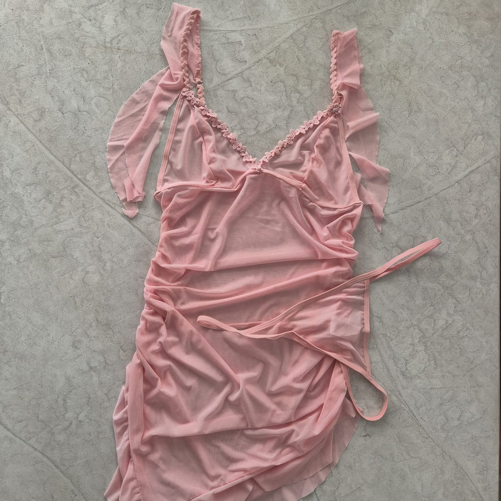 Vestido Babydoll | Rosa Pastel