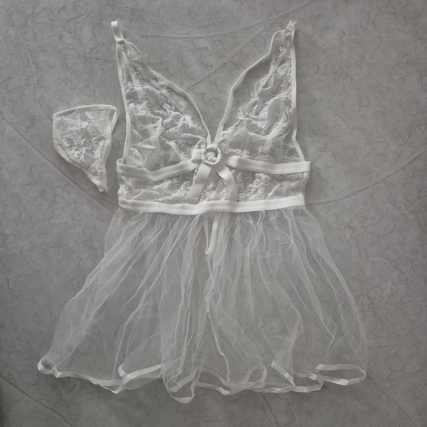 BabyDoll de Encaje Blanco