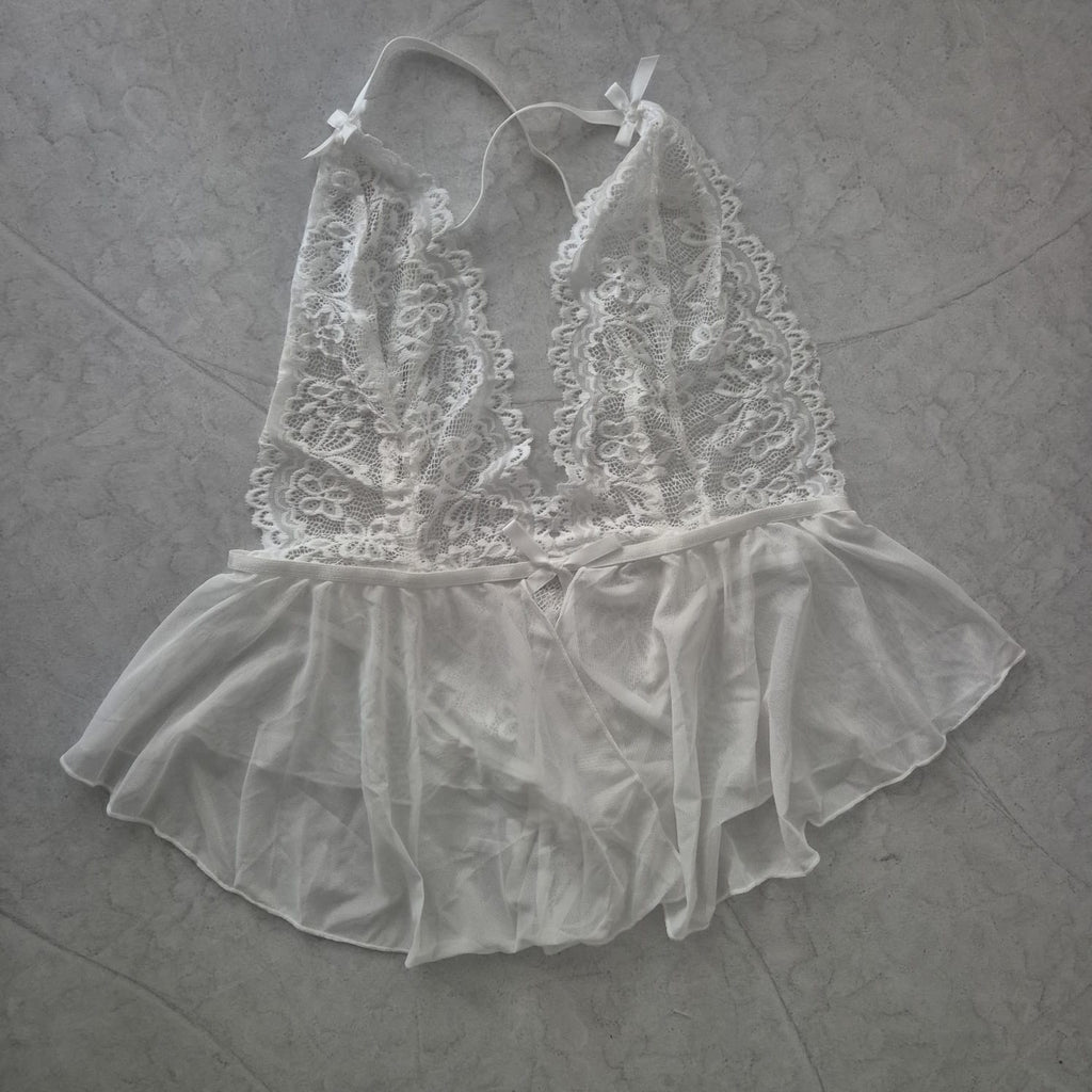 BabyDoll Blanco de Encaje | 1 pieza