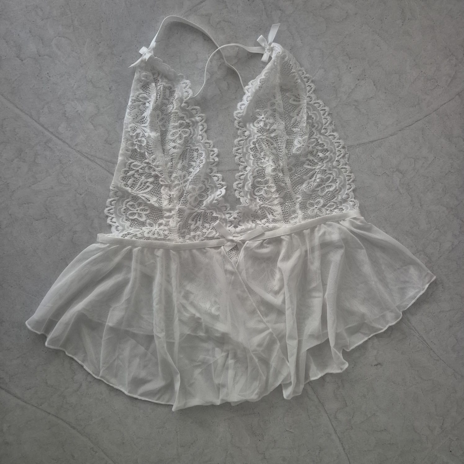 BabyDoll Blanco de Encaje | 1 pieza