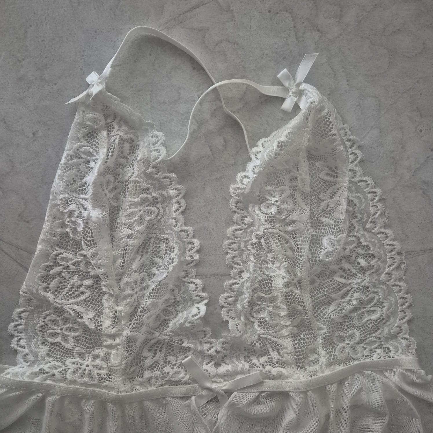 BabyDoll Blanco de Encaje | 1 pieza