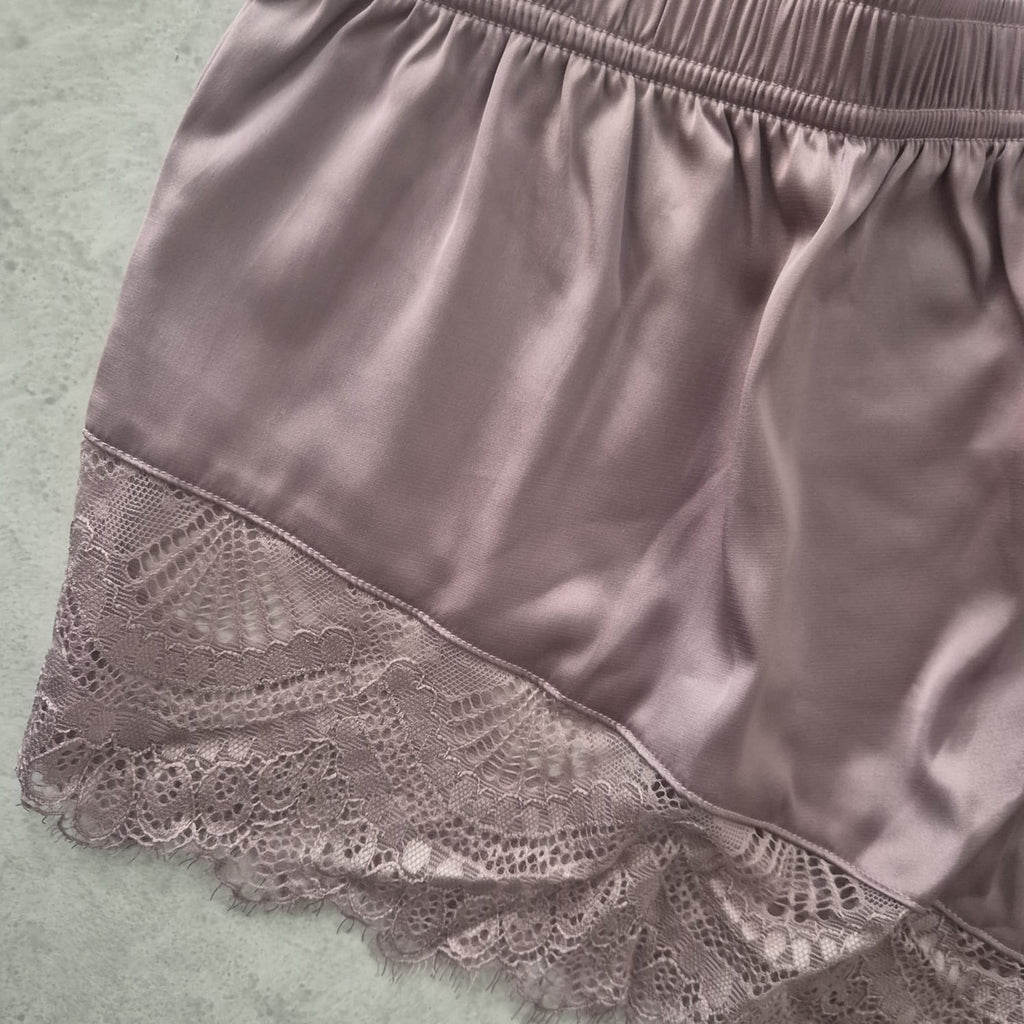 Set de Lencería / Pijama Satín y Encaje