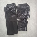 Set de Pijama de Satín de Tres Piezas