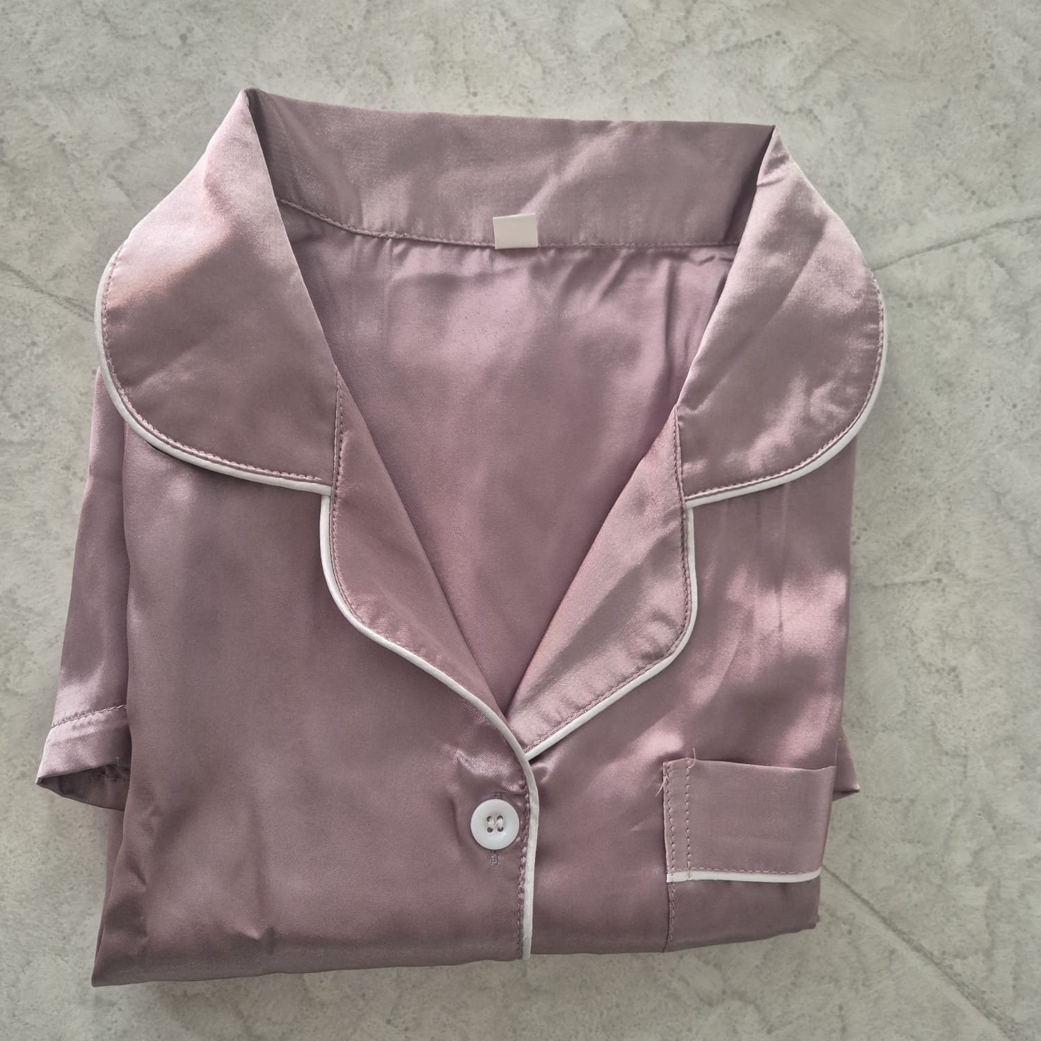 Set de Pijama de Satín de Tres Piezas