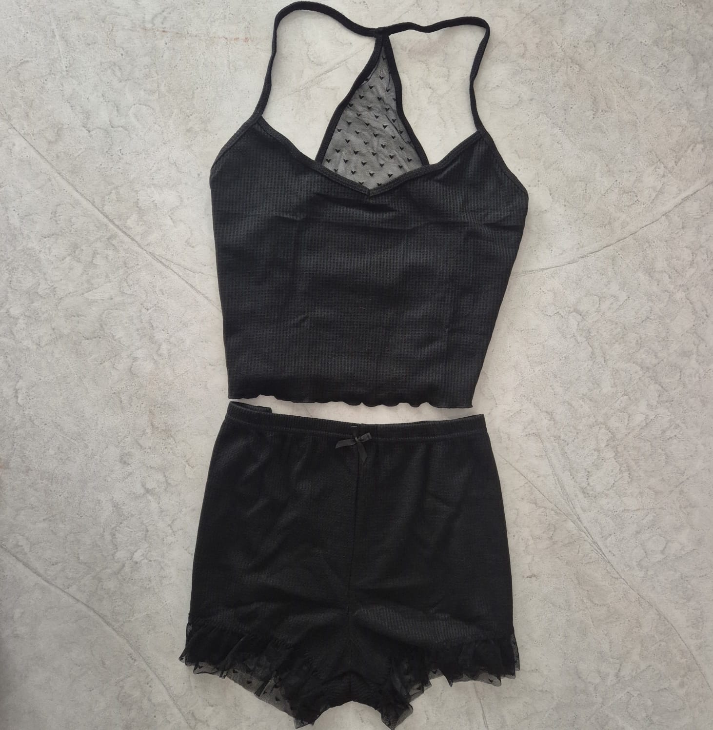 Set de Pijama Camisilla y Short | Negro